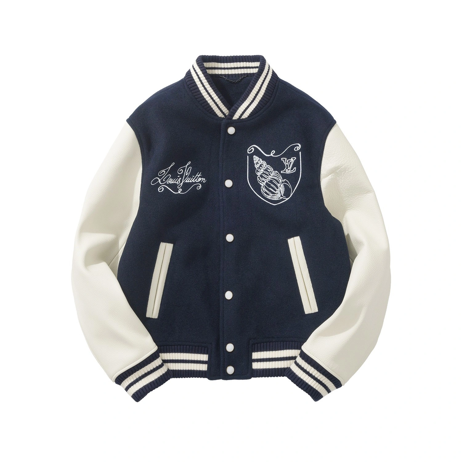wg.luxury-- 8V cowhide wool cashmere Seashells embroidery item:E-F509L2784H